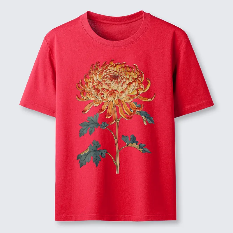 Tokyo-Lion Japanese Chrysanthemum Flower Classic T-Shirt-Tokyo-Lion