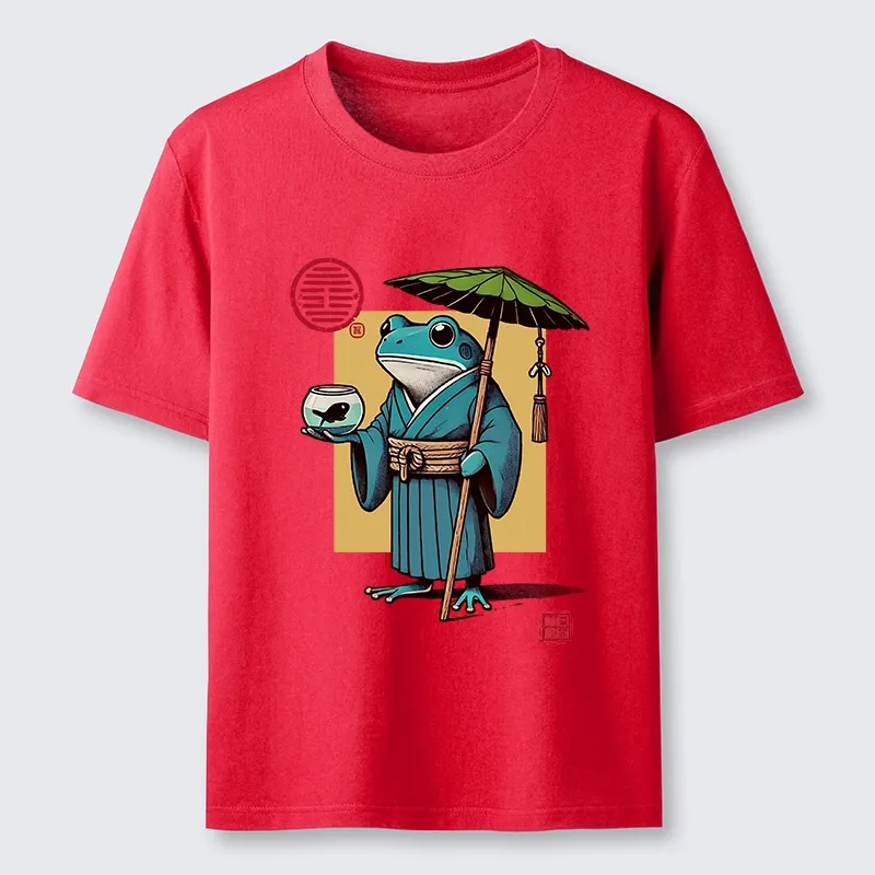 Tokyo-Lion Green Frog Samurai Classic T-Shirt