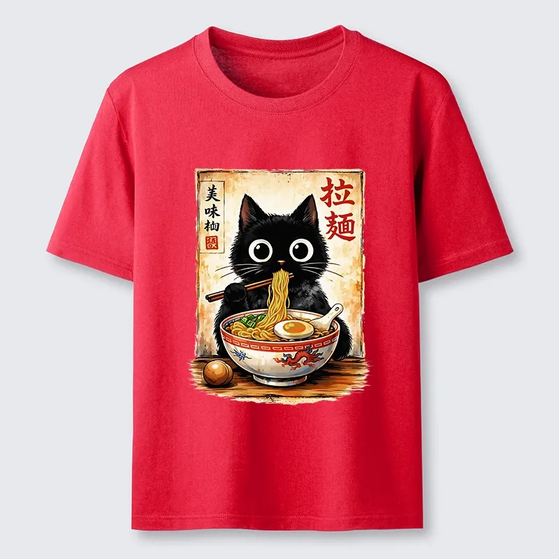 Tokyo-Lion Cute Cat Slurping Ramen Classic T-Shirt