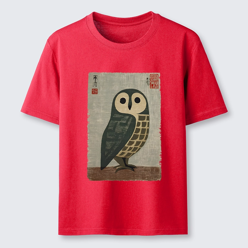 Tokyo-Lion Traditional Owl In Japanese Art Classic T-Shirt