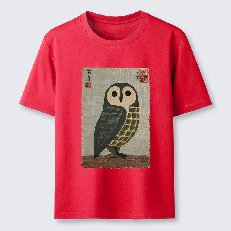 Tokyo-Lion Traditional Owl In Japanese Art Classic T-Shirt