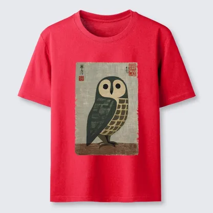 Tokyo-Lion Traditional Owl In Japanese Art Classic T-Shirt