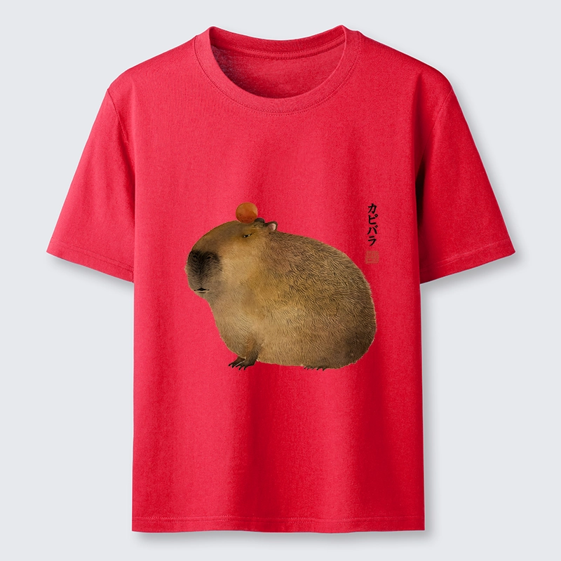Tokyo-Lion Calm Capybara Illustration Classic T-Shirt-Tokyo-Lion