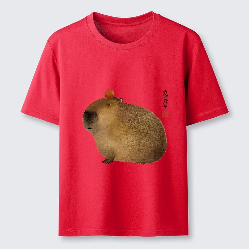 Tokyo-Lion Calm Capybara Illustration Classic T-Shirt-Tokyo-Lion