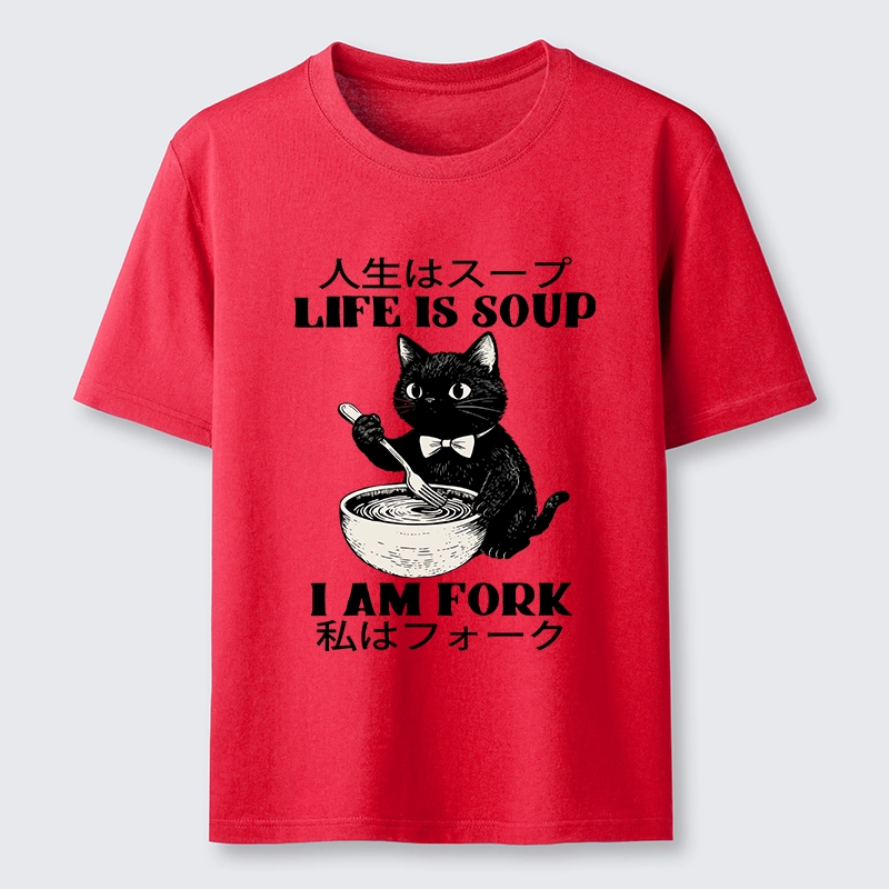 Tokyo-Lion Life Is Soup Cat Humor Meme Classic T-Shirt