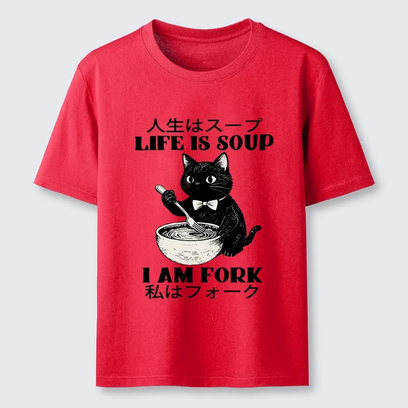 Tokyo-Lion Life Is Soup Cat Humor Meme Classic T-Shirt