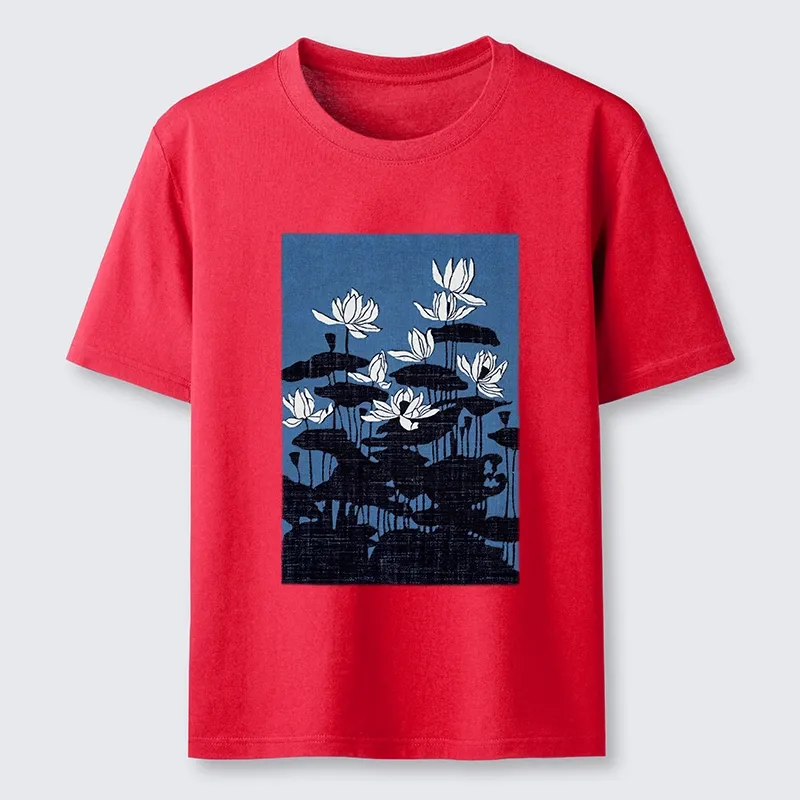 Tokyo-Lion Blue Lotus Japanese Art Classic T-Shirt
