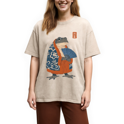 Tokyolion Frog Kimono Washed T-Shirt