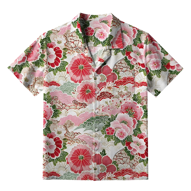 Tokyo-Lion Bright Flowers Aloha Hawaiian Shirt