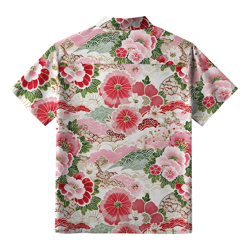 Tokyo-Lion Bright Flowers Aloha Hawaiian Shirt