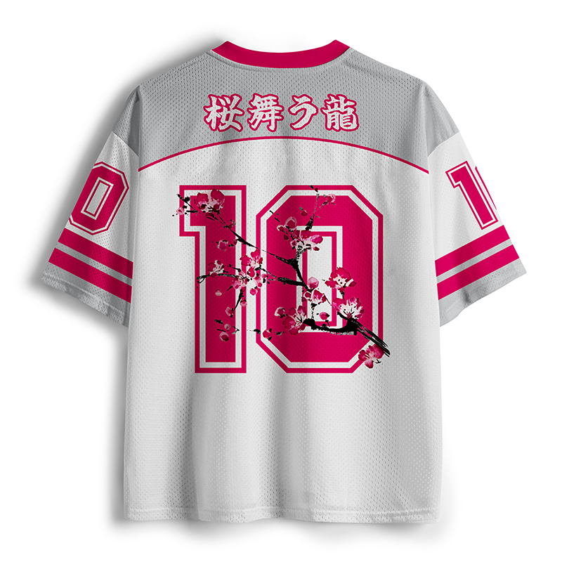 Tokyo-Lion Dancing Sakura Dragon Mesh Jersey-Tokyo-Lion