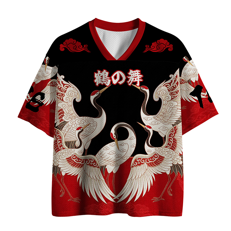 Tokyo-Lion Crane Of Longevity Mesh Jersey-Tokyo-Lion