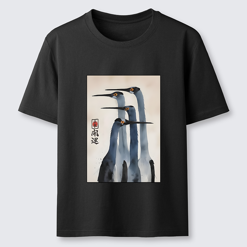 Tokyo-Tiger Retro Sandhill Crane Classic T-Shirt
