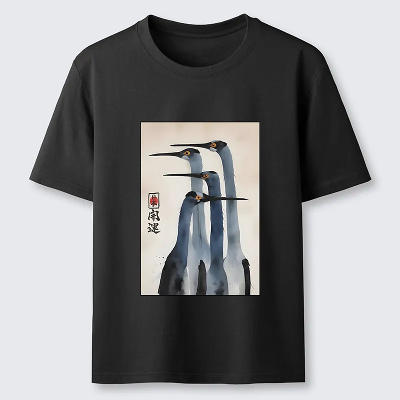 Tokyo-Lion Retro Sandhill Crane Classic T-Shirt