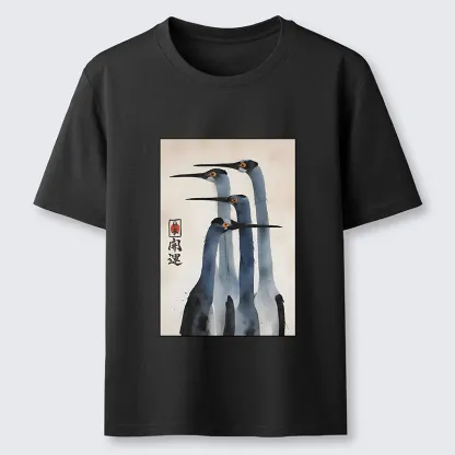Tokyo-Tiger Retro Sandhill Crane Classic T-Shirt