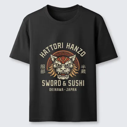 Tokyo-Lion Hattori Lion Japanese Samurai Classic T-Shirt