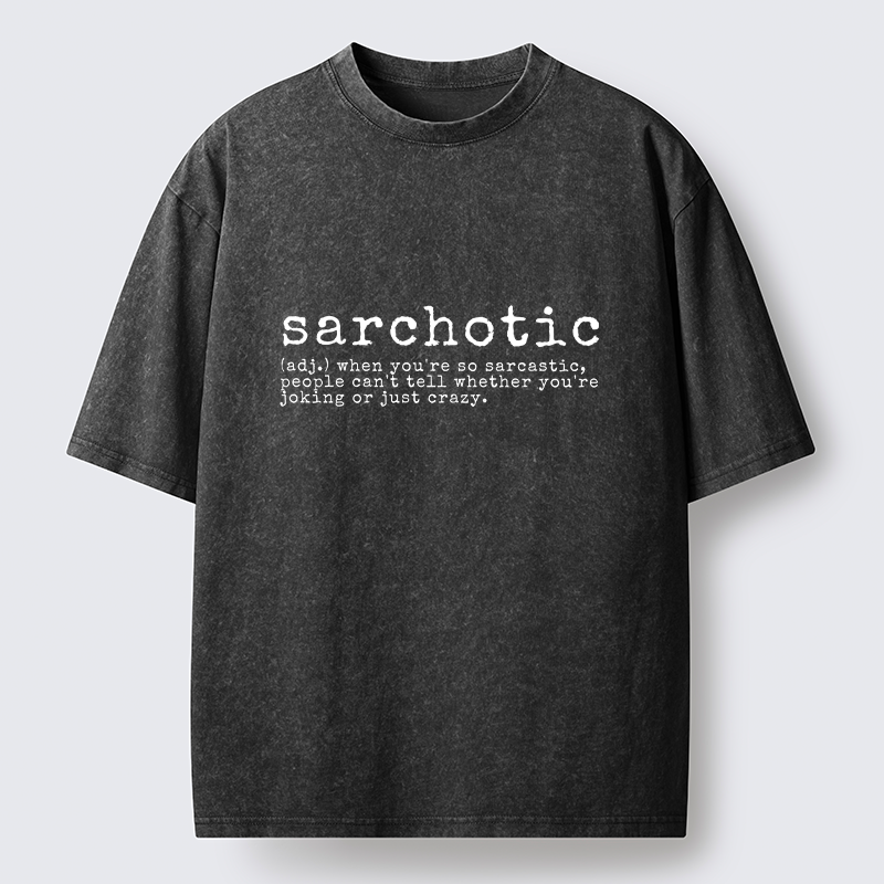 Tokyo-Lion Sarchotic Funny Washed T-Shirt