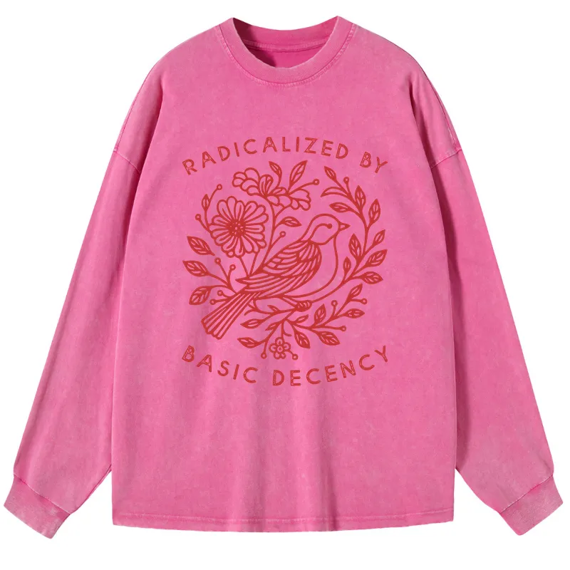 Tokyo-Lion Pigeon That Was Moved Washed Long Sleeve T-Shirt-Tokyo-Lion
