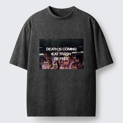 Tokyo-Lion Groups Of Raccoons Washed T-Shirt