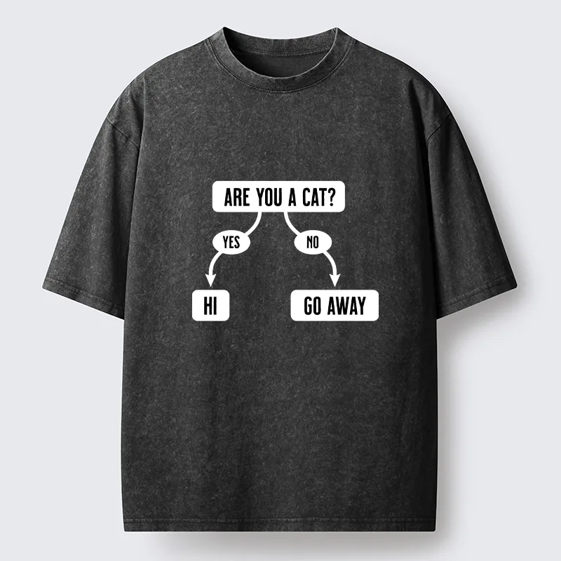 Tokyo-Lion Are You A Cat Washed T-Shirt