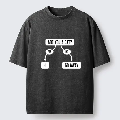 Tokyo-Lion Are You A Cat Washed T-Shirt