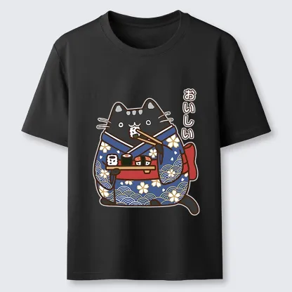 Tokyo-Lion Geisha Cat Sushi Classic T-Shirt