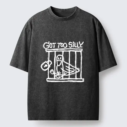 Tokyo-Lion Lock Up A Stupid Goose Washed T-Shirt