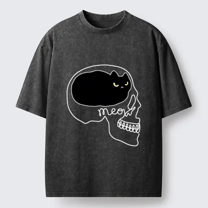 Tokyo-Lion All I Can Think About Is Cat Washed T-Shirt