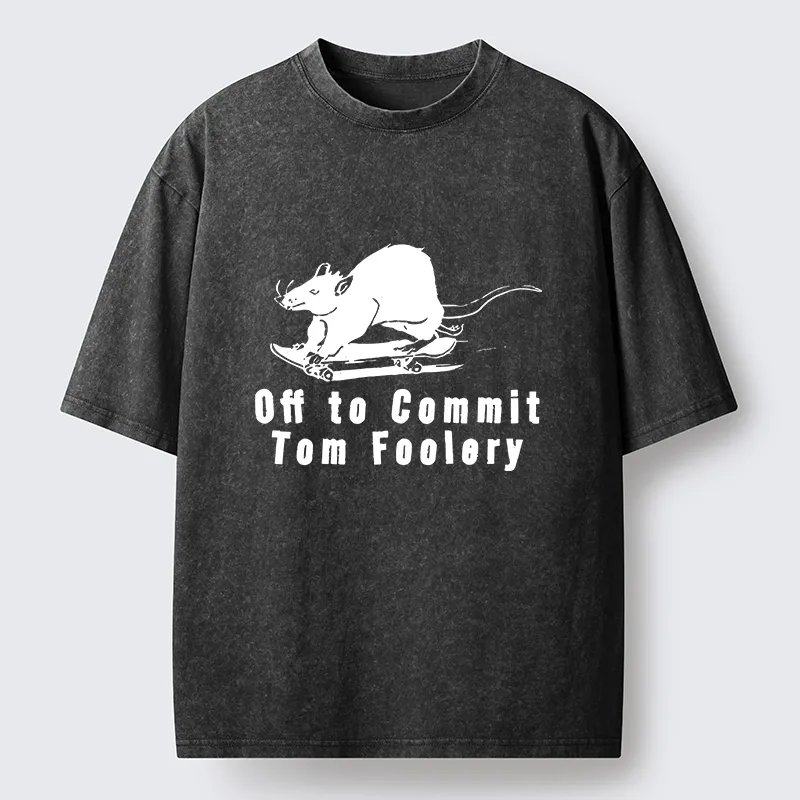 Tokyo-Lion Mischievous Rat Washed T-Shirt