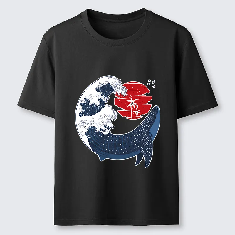 Tokyo-Lion Japanese Whale Wave Classic T-Shirt
