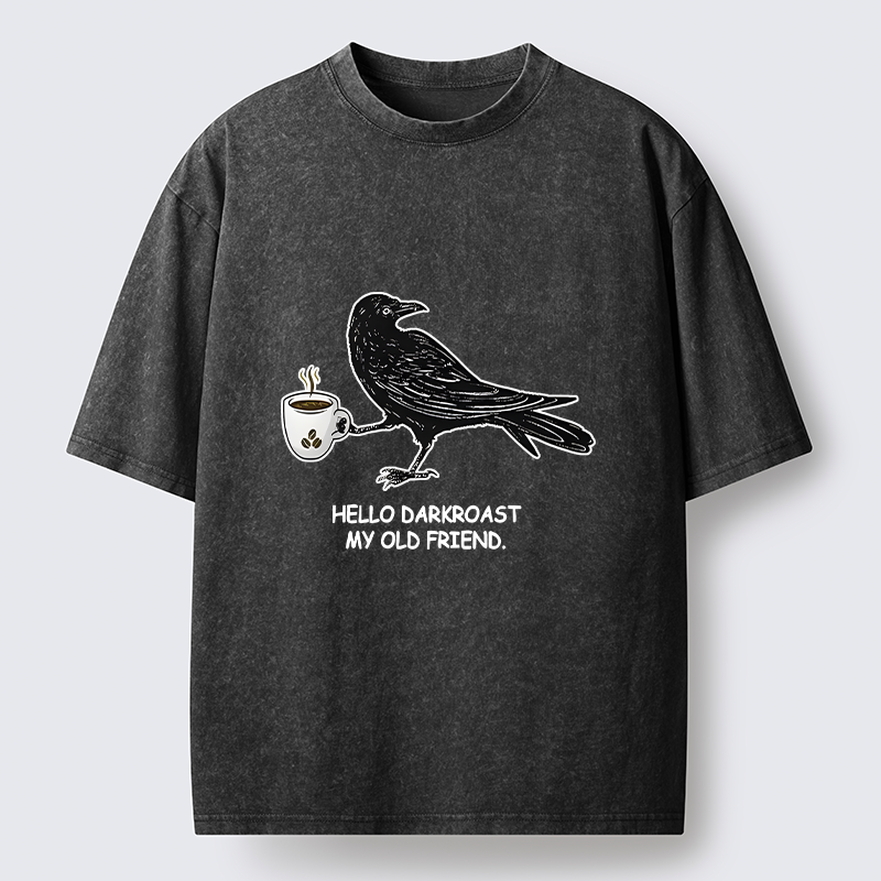 Tokyo-Lion Raven Funny Washed T-Shirt-Tokyo-Lion