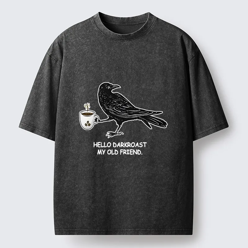 Tokyo-Lion Raven Funny Washed T-Shirt-Tokyo-Lion