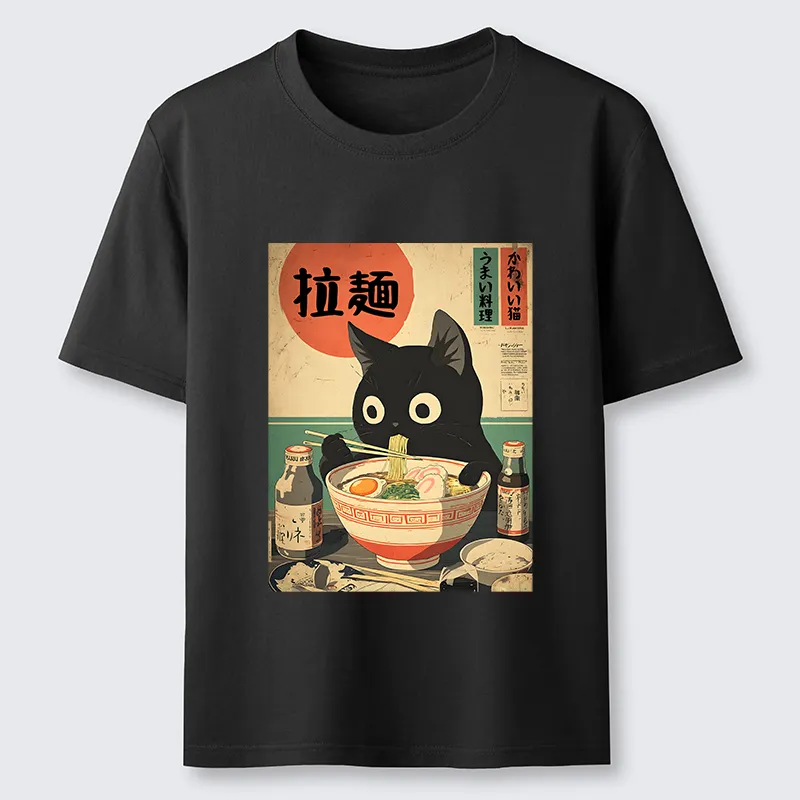 Tokyo-Lion Cat Is Eating Ramen At The Restaurant Classic T-Shirt