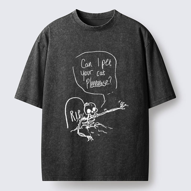 Tokyo-Lion Last Wishes Funny Washed T-Shirt