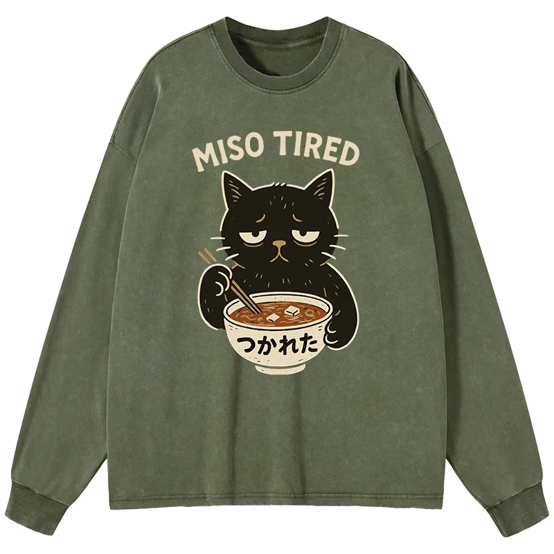 Tokyo-Lion I’m So Tired Washed Long Sleeve T-Shirt