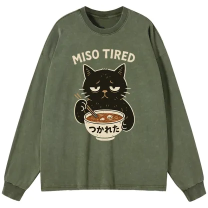 Tokyo-Lion I’m So Tired Washed Long Sleeve T-Shirt