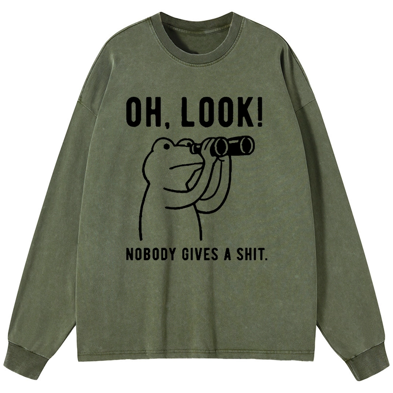 Tokyo-Lion Frog of Indifference Washed Long Sleeve T-Shirt