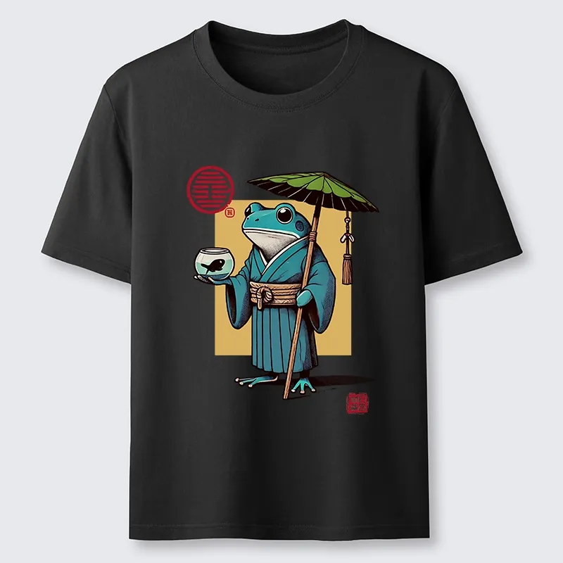 Tokyo-Lion Green Frog Samurai Classic T-Shirt