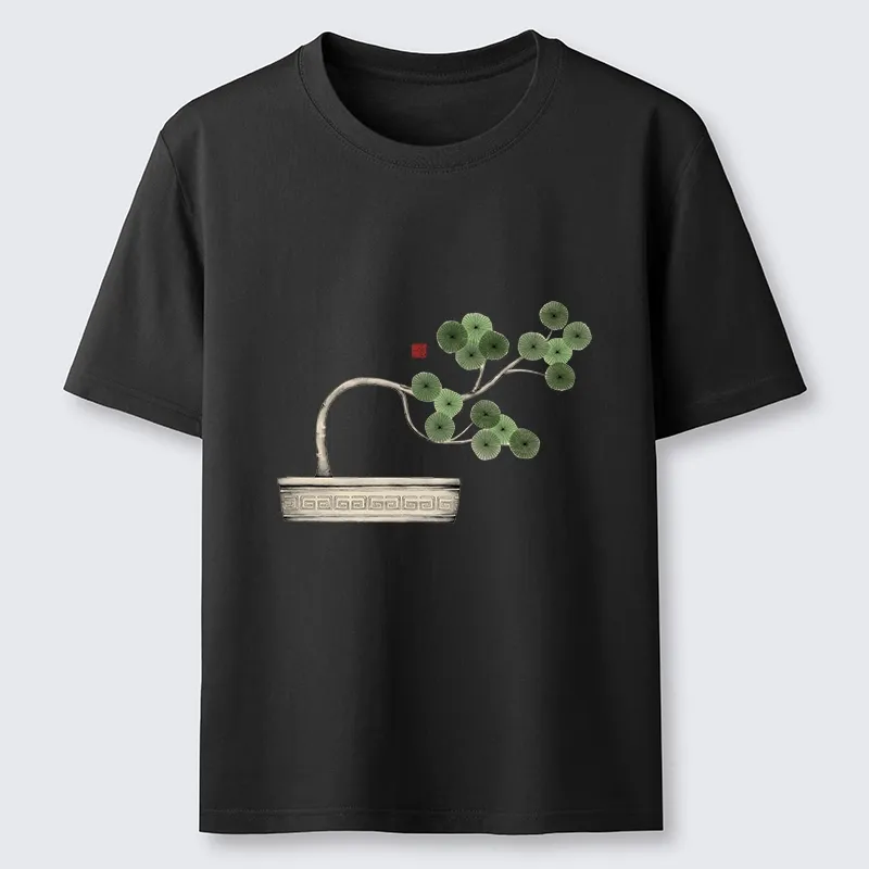 Tokyo-Lion Minimalist Bonsai Artistry Classic T-Shirt