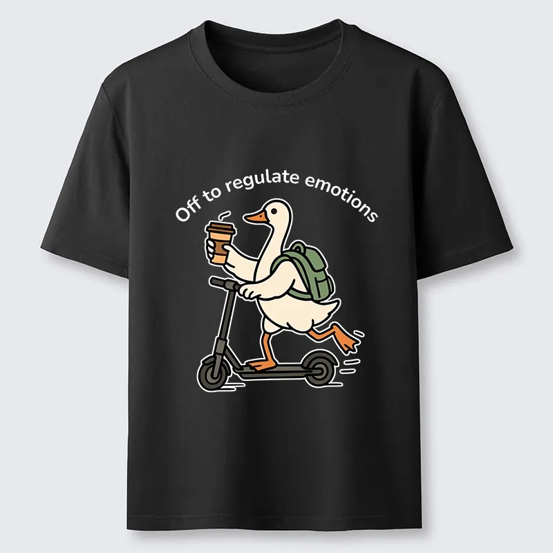 Tokyo-Lion Scooter-Riding Duck’s Self-Care Classic T-Shirt