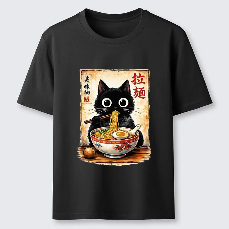Tokyo-Lion Cute Cat Slurping Ramen Classic T-Shirt