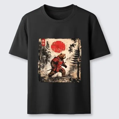 Tokyo-Lion Japanese Samurai Bear With Katana Classic T-Shirt-Tokyo-Lion