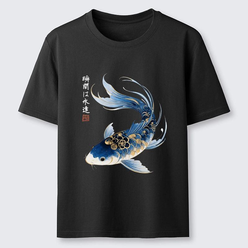 Tokyo-Lion Elegant Koi Fish Watercolor Art Classic T-Shirt-Tokyo-Lion