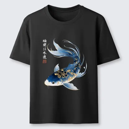 Tokyo-Lion Elegant Koi Fish Watercolor Art Classic T-Shirt-Tokyo-Lion