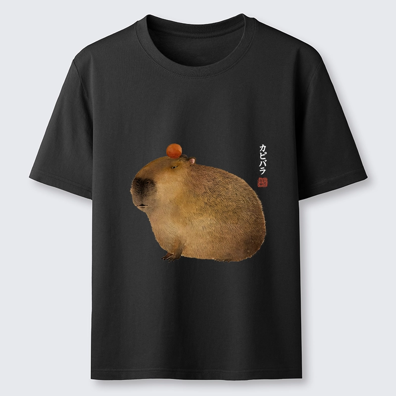 Tokyo-Lion Calm Capybara Illustration Classic T-Shirt-Tokyo-Lion