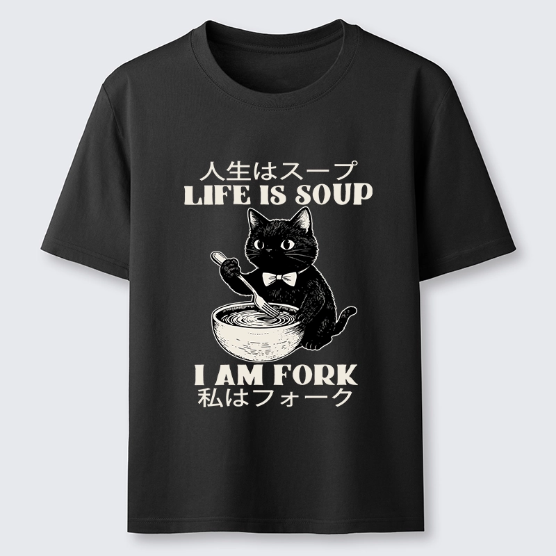 Tokyo-Lion Life Is Soup Cat Humor Meme Classic T-Shirt