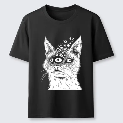 Tokyo-Lion Trippy Cat Third Eye Meme Classic T-Shirt