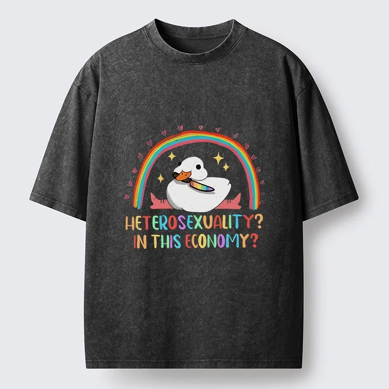 Tokyo-Lion Duck Says No To Heteronormativity Washed T-Shirt