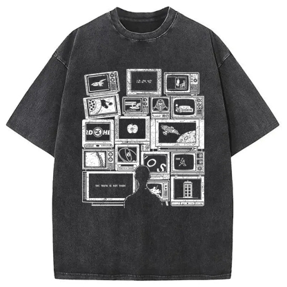 Tokyolion Finding Favorite Music Radio Washed T-Shirt-Tokyo-Lion