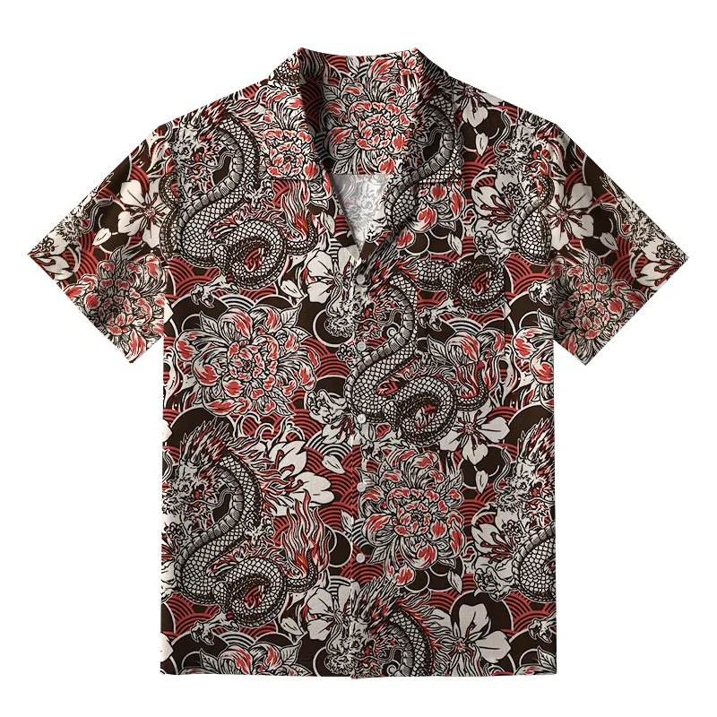 Tokyo-Lion Japanese Retro Dragon Hawaiian Shirt